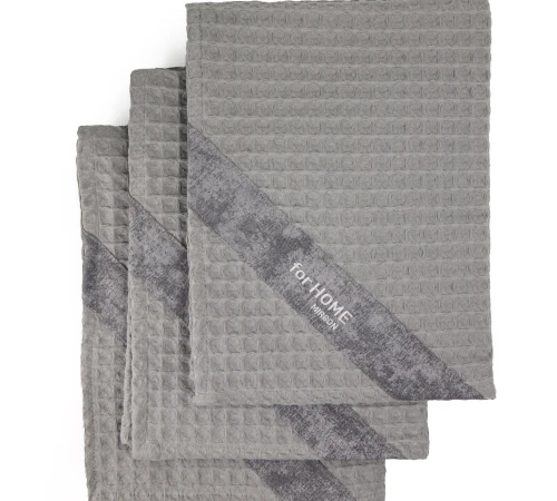 Набір рушників дак/вафля №701 Gray (3 шт)