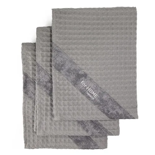 Набір рушників дак/вафля №701 Gray (3 шт)