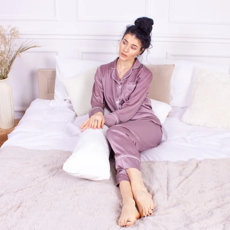 Подушка для беременных и отдыха Г-образная №8454 Velvet Line 28-0001 White EcoSilk велюр - 9