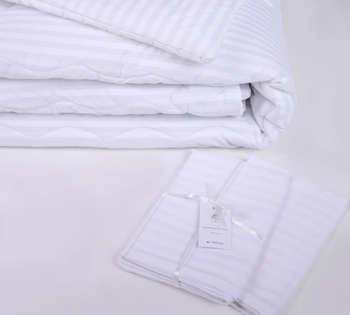 Одеяло антиаллергенное №172 Сolor Fun Line 17-0605 Stripe White Eco-Soft (Летнее) Black Friday - 2