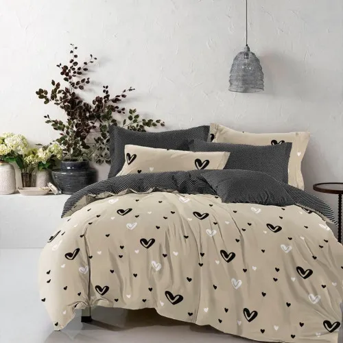 Пододеяльник Бязь 17-0436 Cream love