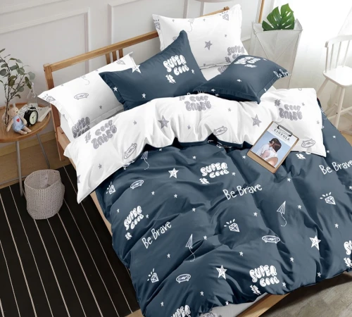 Наволочка сатин 22-1247 Be Brave Black Friday