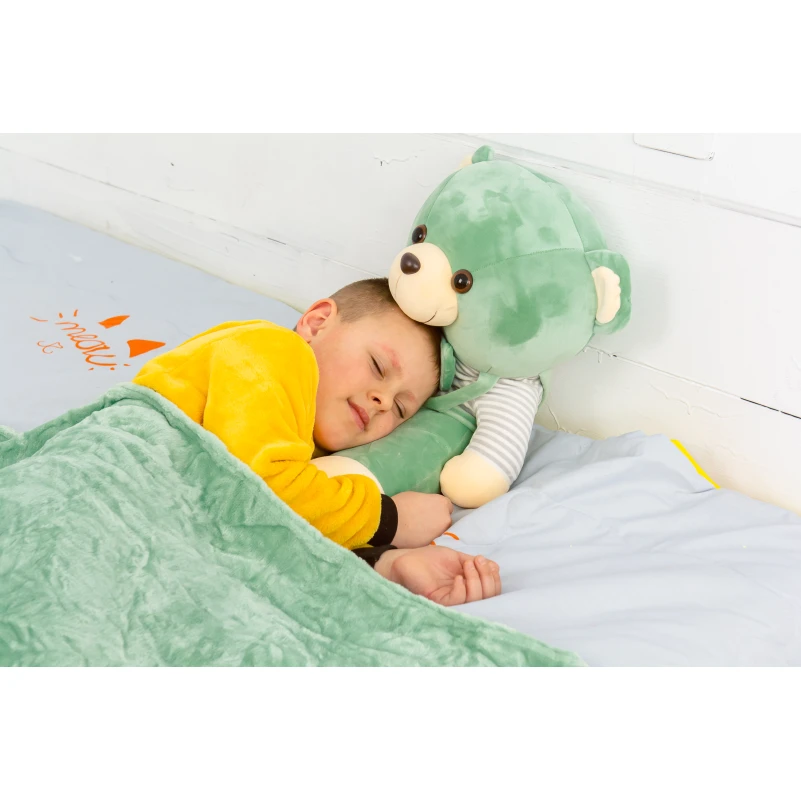 Плед+подушка детские №1050 Bear Green - 1