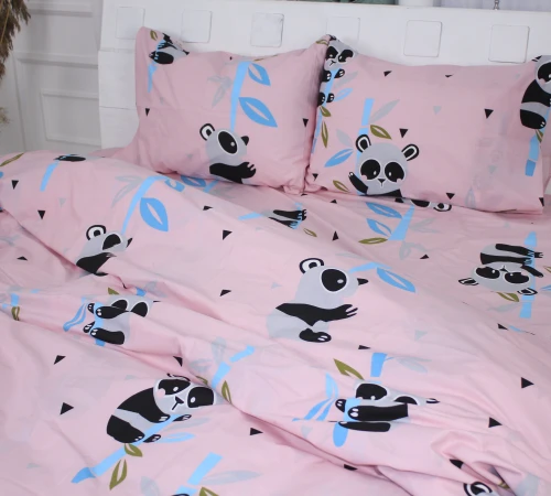 Простирадло MirSon Ranforce Elite 17-0505 Panda pink - 2