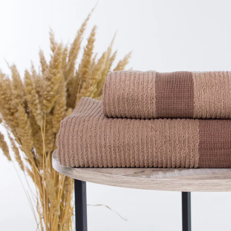 Набор банных полотенец (2 шт.) Е №106 Elite Luxury Coffee - 1