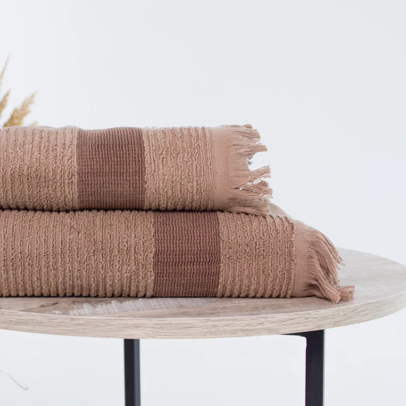 Набор банных полотенец (2 шт.) Е №106 Elite Luxury Coffee - 2