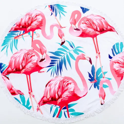 Пляжное полотенце №5054 Summer Time Light flamingo