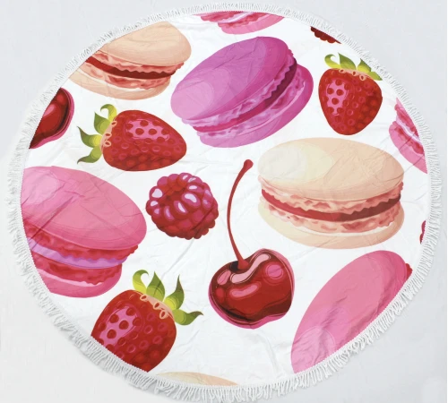 Пляжное полотенце №5075 Summer Time Fruit macaroons