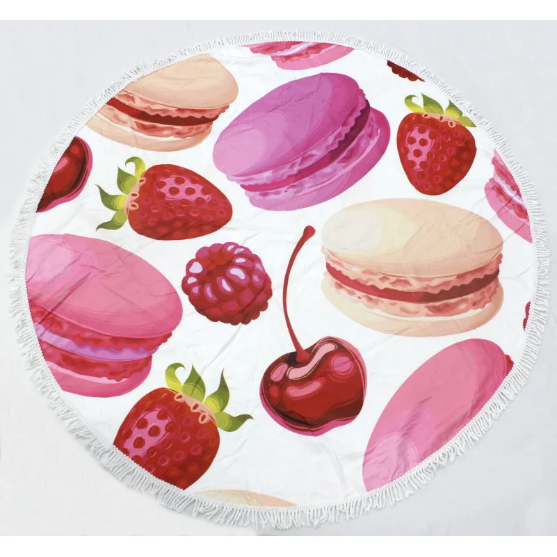 Пляжное полотенце №5075 Summer Time Fruit macaroons