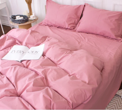 Простынь на резинке Poplin Line "041 Wild rose" - высота 25 см (детские 10 см)