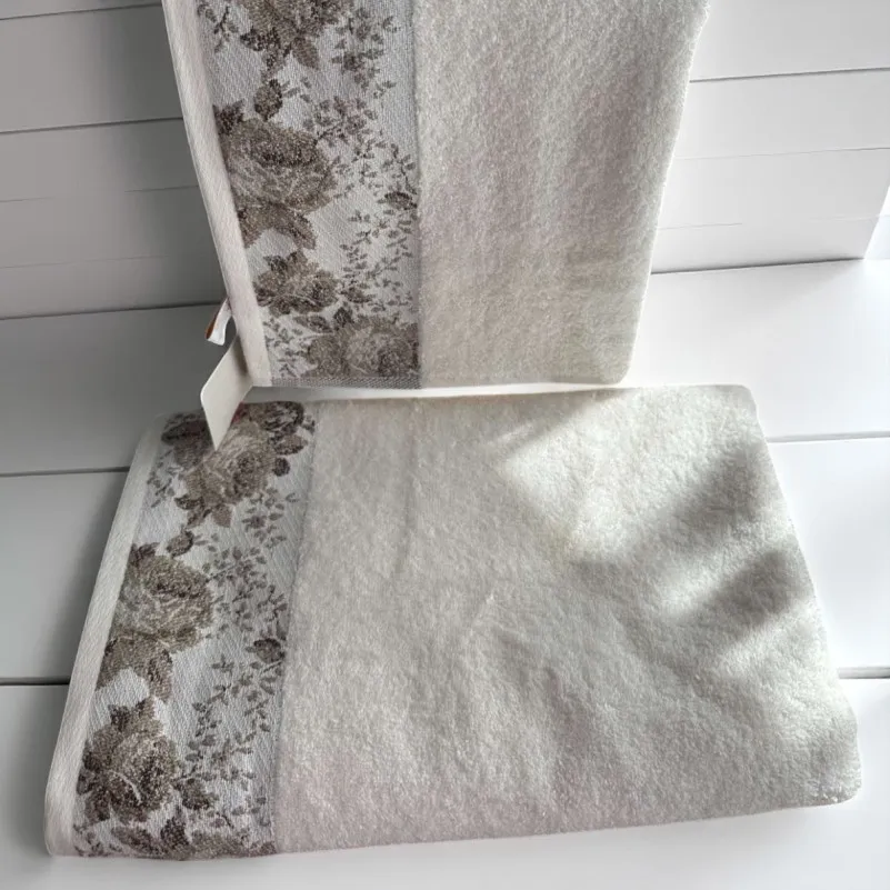 Набір рушників 50*90 + 70*140 Silken Bath beige