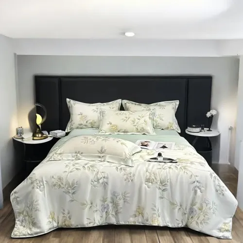 Набір ковдра + наволочки 50*70  2шт  Floral Eucalyptus Tencel