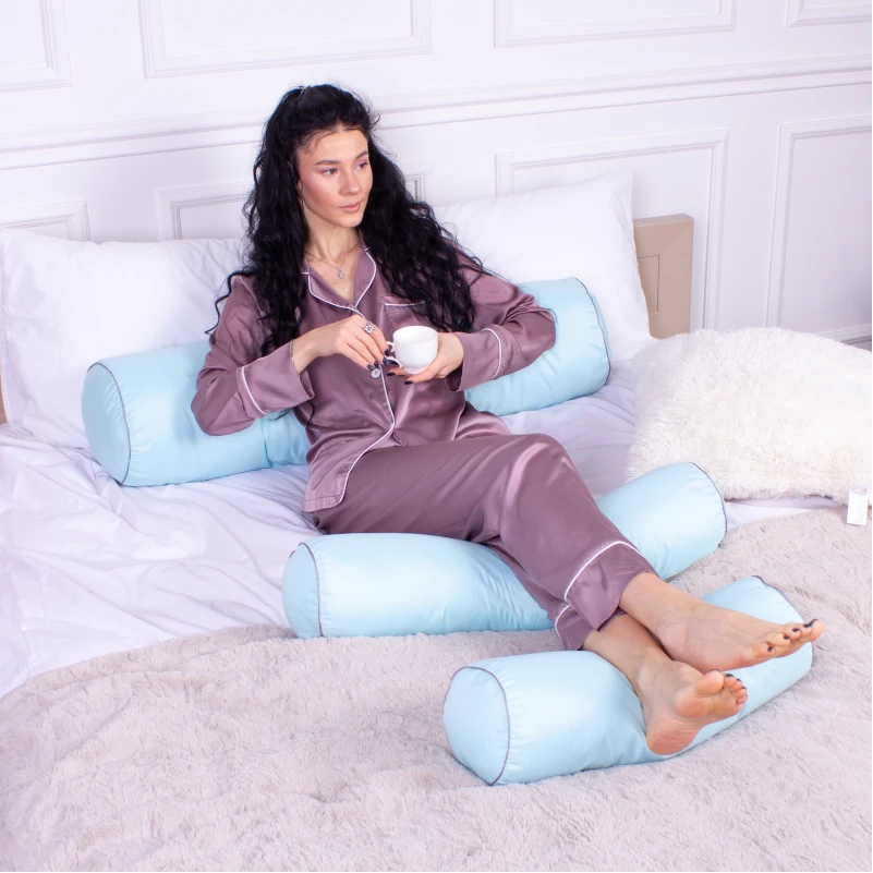 Подушка-валик №8101 Eco Line Blue EcoSilk