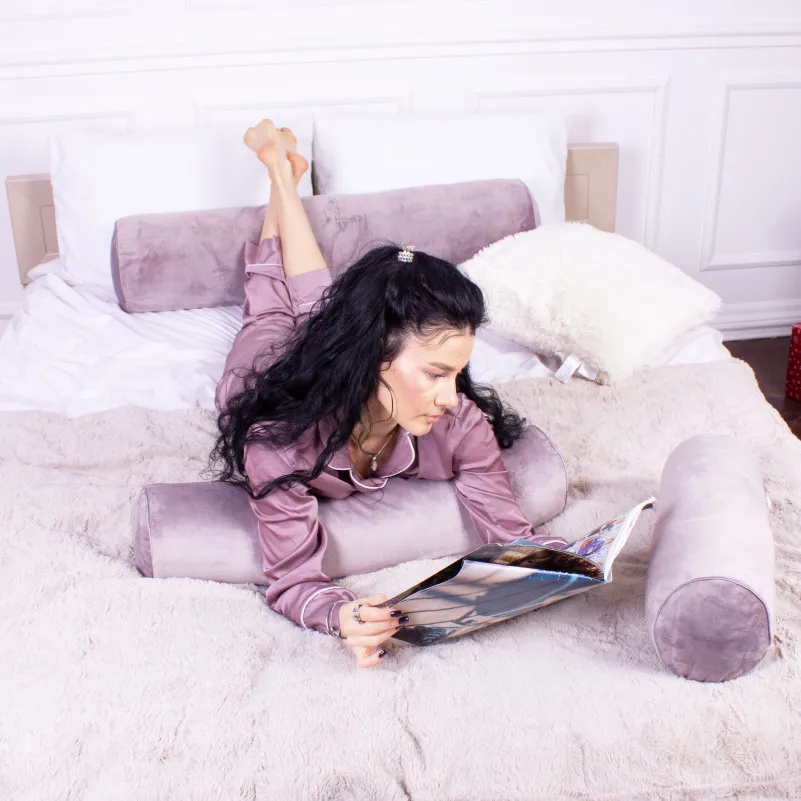 Подушка-валик №8397 Velvet Line 28-0005 Ashen BamBoo - 6