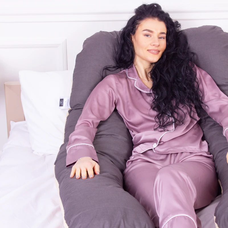 Подушка для беременных и отдыха U-образная № 8001 Naturale Line "Marco" EcoSilk бязь - 9