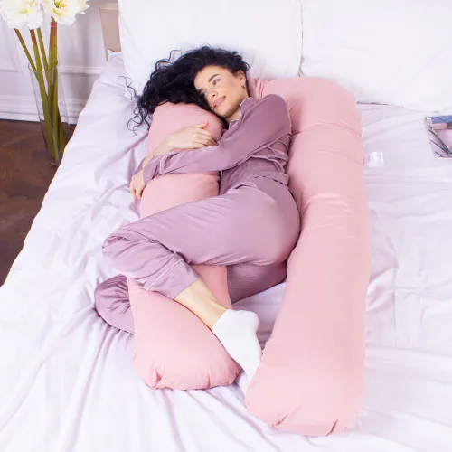 Подушка для беременных и отдыха U-образная № 8014 Eco Line "Coral" EcoSilk микросатин