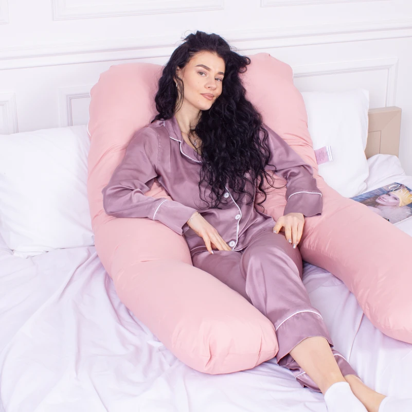 Подушка для беременных и отдыха U-образная № 8014 Eco Line "Coral" EcoSilk микросатин - 9