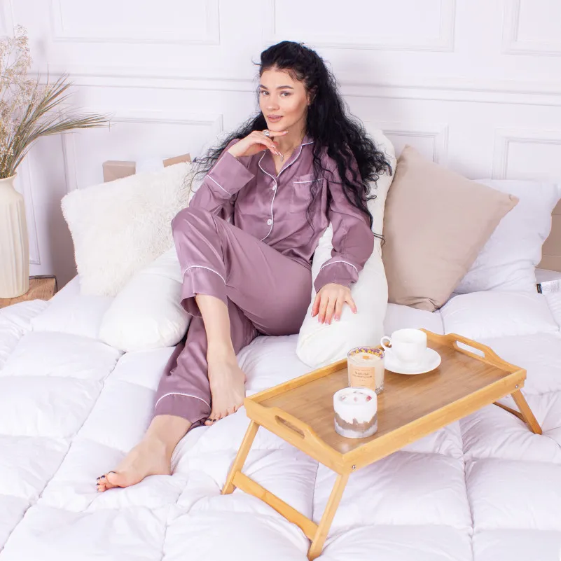 Подушка для беременных и отдыха U-образная №8593 Eco Line Creamy упрощенная EcoSilk микросатин - 7