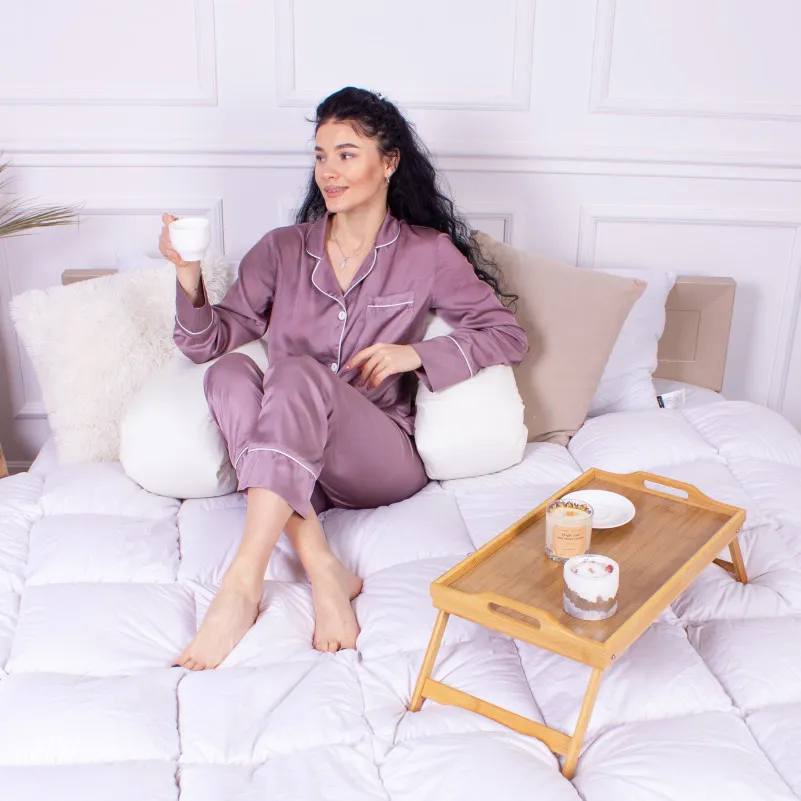 Подушка для беременных и отдыха U-образная №8593 Eco Line Creamy упрощенная EcoSilk микросатин - 9