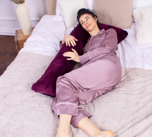 Подушка для вагітних та відпочинку Г-подібна №8455 Velvet Line 28-0002 Excalibur EcoSilk велюр