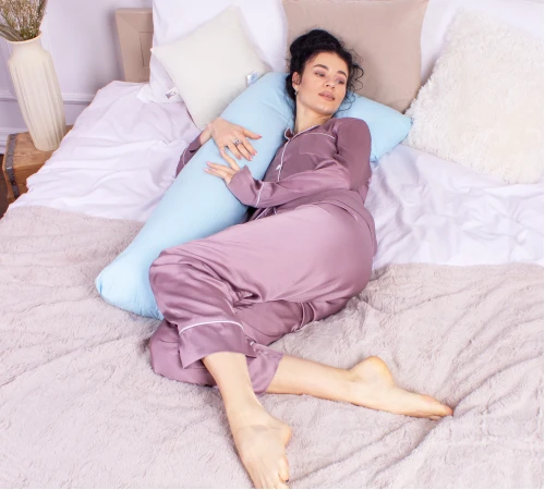 Подушка для вагітних та відпочинку Г-подібна №8415 14-4121 Blanco EcoSilk Ranforce Elite