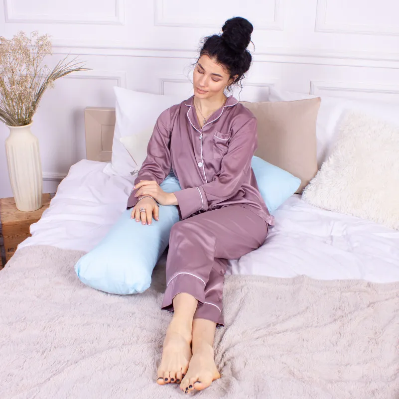 Подушка для беременных и отдыха Г-образная №8415 14-4121 Blanco EcoSilk Ranforce Elite - 7