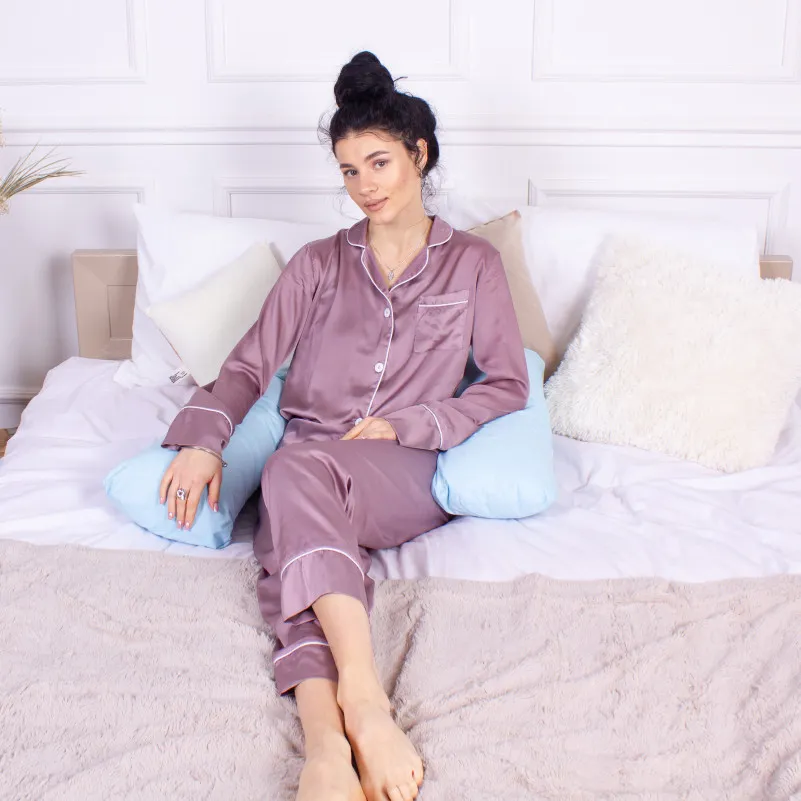 Подушка для беременных и отдыха Г-образная №8415 14-4121 Blanco EcoSilk Ranforce Elite - 8