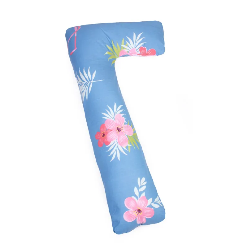 Подушка для беременных и отдыха Г-образная №8435 Color Line Rolando №96INT Blue EcoSilk бязь - 10