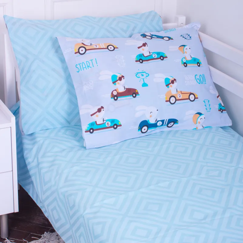 Підліткова постільна білизна Бязь Kids Time 18-0008 Bunny Races - 7