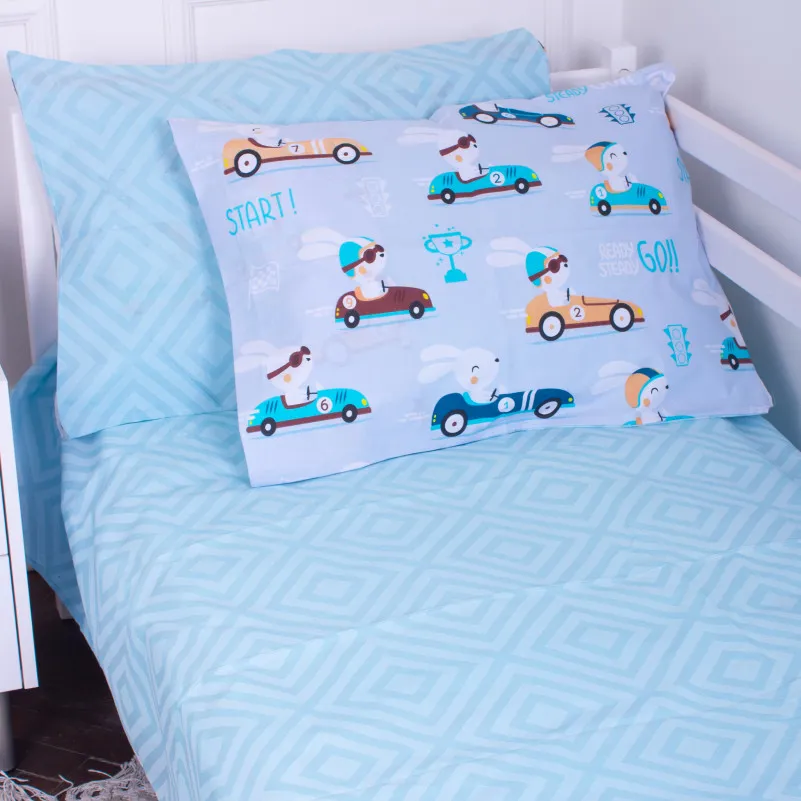 Підліткова постільна білизна Бязь Kids Time 18-0008 Bunny Races - 8