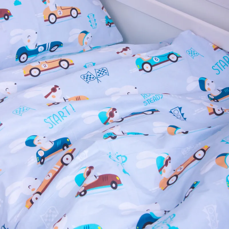 Підліткова постільна білизна Бязь Kids Time 18-0008 Bunny Races - 3