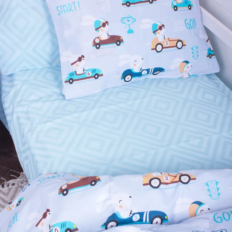 Підліткова постільна білизна Бязь Kids Time 18-0008 Bunny Races - 6