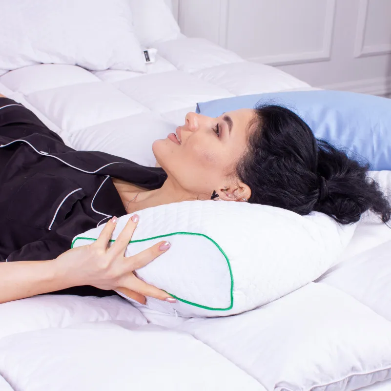 Подушка ортопедична (стружка Memory) №4171 Steep Line Aloe Vera KIDDY 50*29*5/8 см - 9