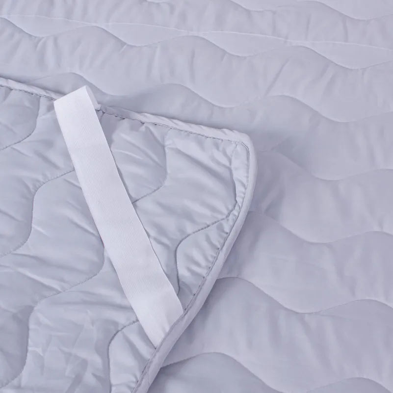 Наматрацник №9052 Eco Light Gray (Cotton) (звичайний з гумкою по кутах)  - 7