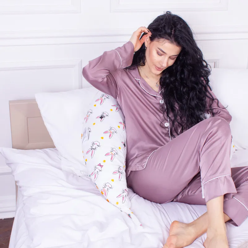 Для беременных и кормления №8628 Print Line 17-0529 Bunnies white 50% Memory - 7