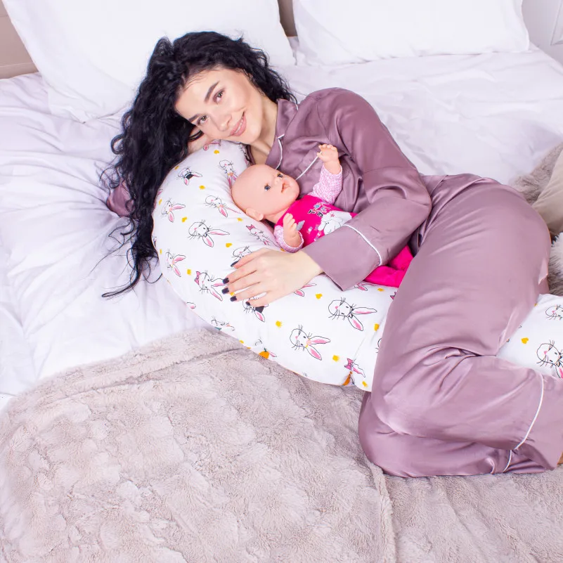 Для беременных и кормления №8628 Print Line 17-0529 Bunnies white 50% Memory - 6