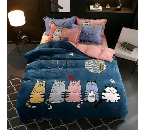 Наволочка Бязь 17-0492 Furry cats