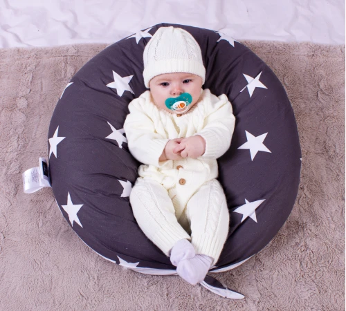 Подушка для вагітних та годування №8649 Print Line 17-0030 Berto (бязь) 100% піна Memory Black Friday