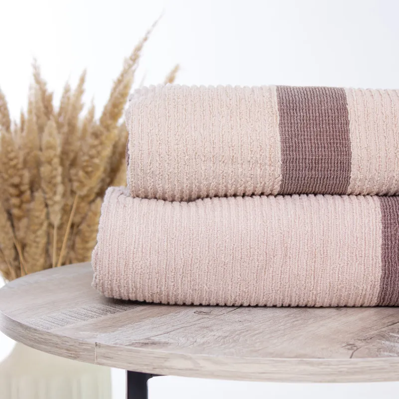 Набір банних рушників (2 шт.) Е №107 Elite Luxury Beige - 1