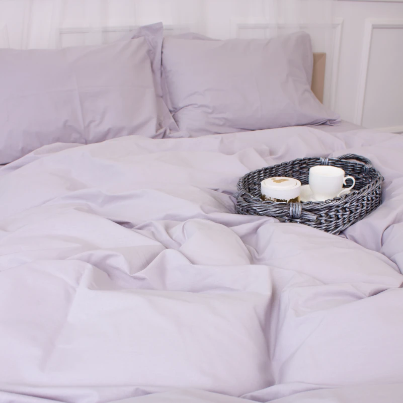 Простынь на резинке Poplin Line "054 Light Gray" - высота 25 см (детские 10 см) - 5