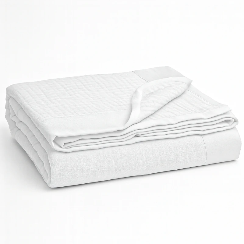 Покрывало №1501 Muslin hug white