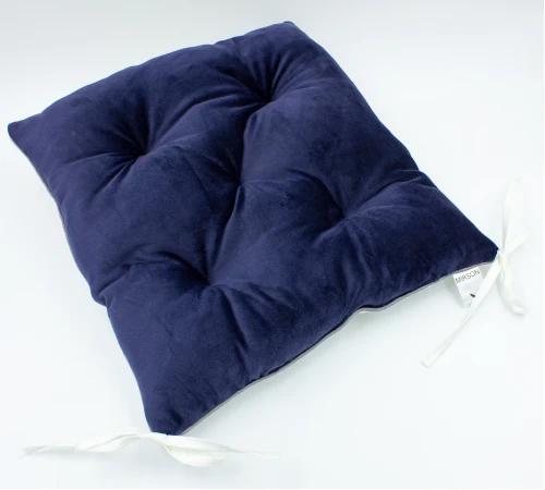 Подушка для стільця 28-0006 Navy blue Velvet