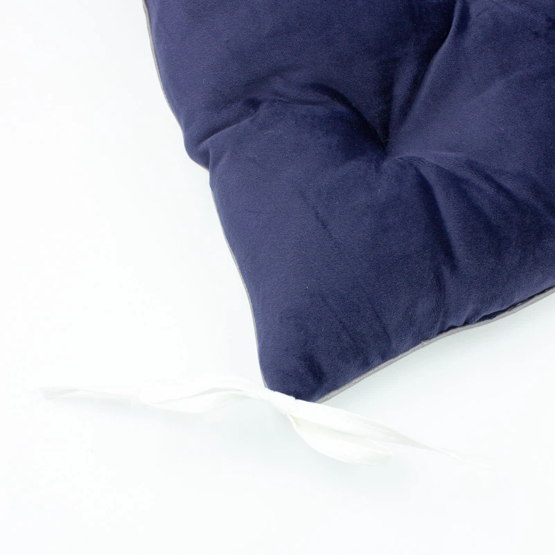 Подушка для стула 28-0006 Navy blue Velvet - 4