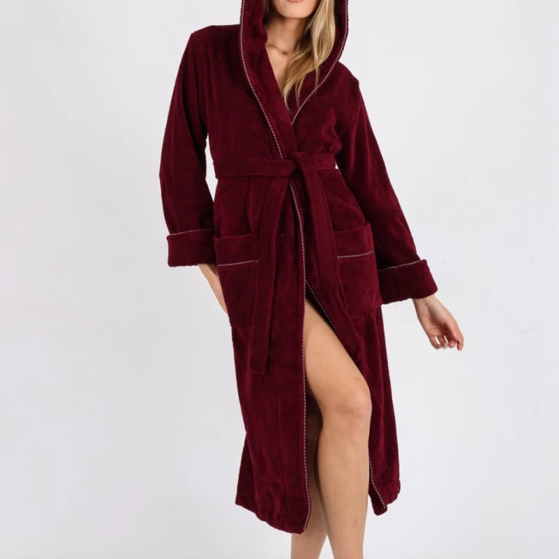 Халат М Gentle Rose bordo