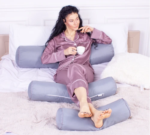 Подушка-валик №8102 Eco Line Gray EcoSilk