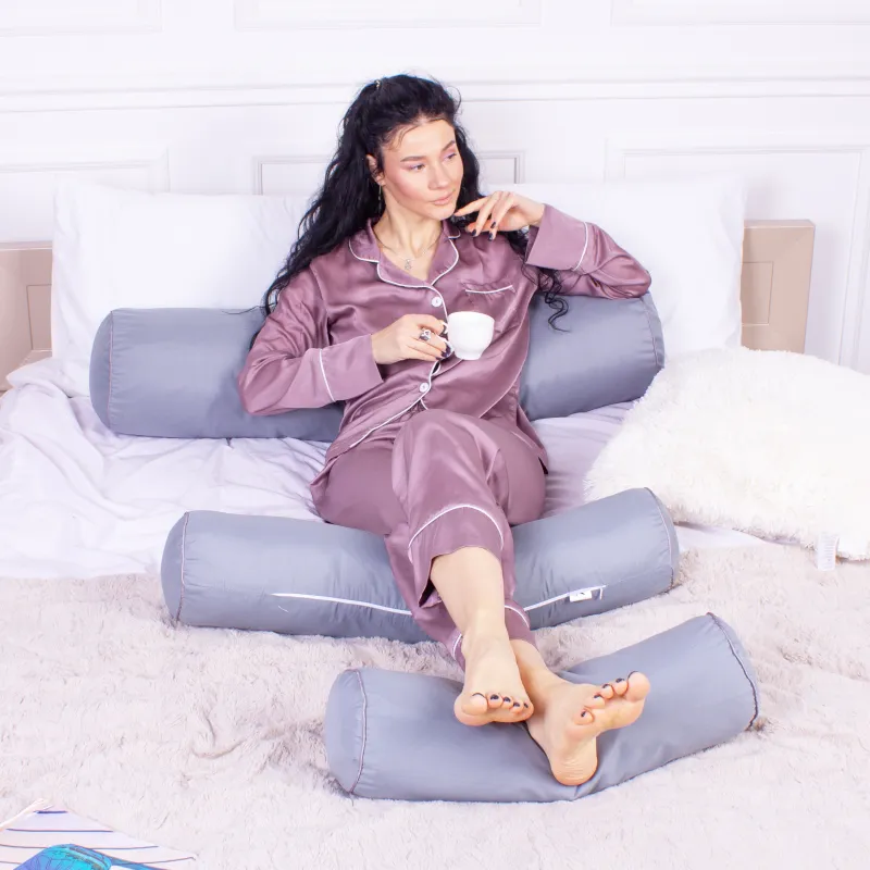 Подушка-валик №8102 Eco Line Gray EcoSilk