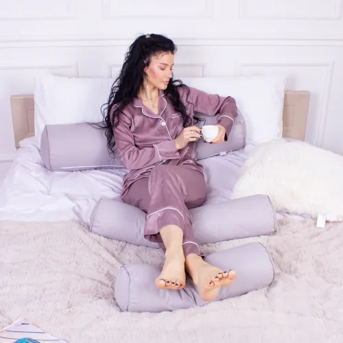 Подушка-валик №8501 Naturale Line 16-5703 Light Gray 50% Memory