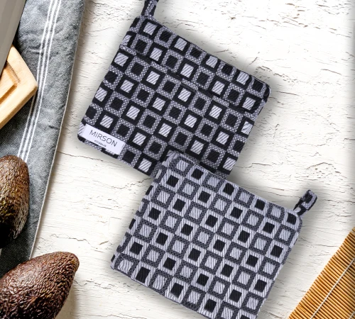 Прихватка гобелен/вафля №802 Gray