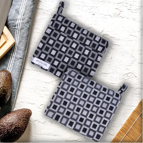 Прихватка гобелен/вафля №802 Gray