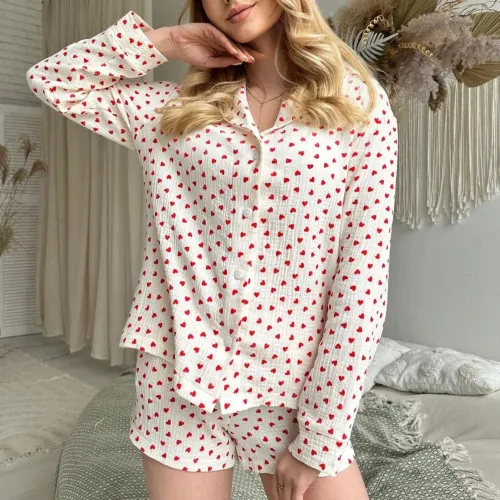 Пижама "Heart" milk з шортами